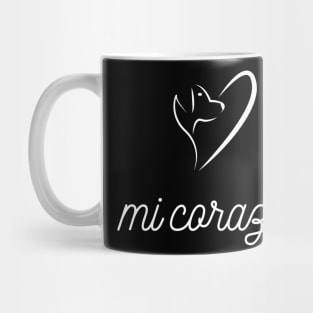 Mi corazón " my hearth" hearth shaped dog, spanish Mug